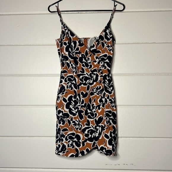 LEITH Brown and Black Floral Sun Dress SZ XS - Picture 6 of 6